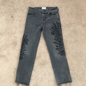 Embroidered free people jeans!